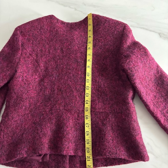 Jones New York Fuchsia Wool Blend Blazer Purple Pink Sz 12 - Picture 12 of 12